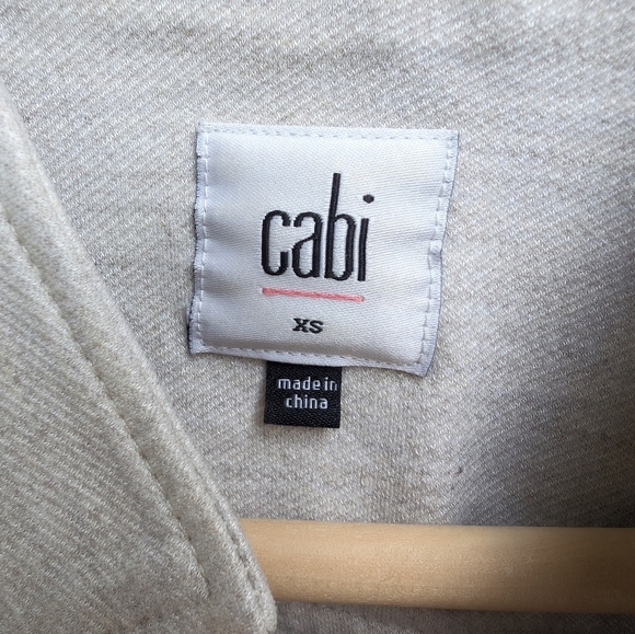Cabi  #3028 Charlie Double Breasted Oatmeal Moto Style Jacket Women's Size XS - Picture 3 of 5